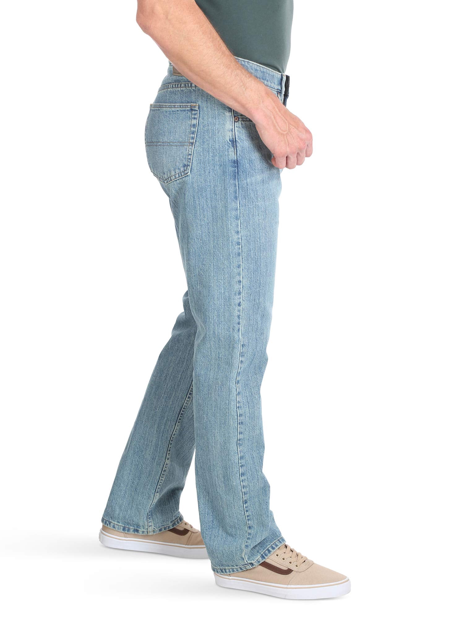 Wrangler Authentics Comfort Flex Waist Relaxed Fit jeans voor heren, Licht steenwassing, 32W / 29L