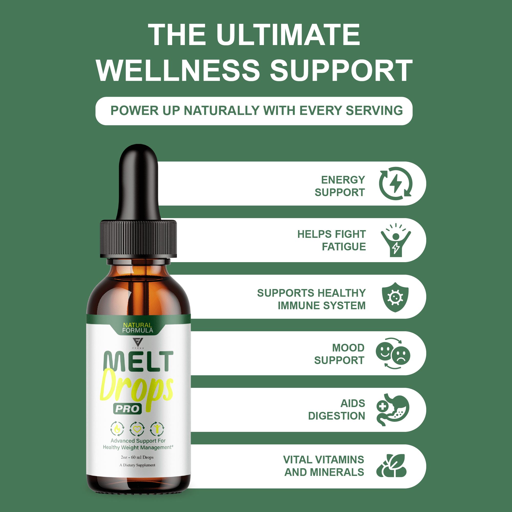 Melt Drops Pro Supplement, Melt Drops Pro Weight Management Formula (2oz)