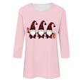 thumbnail image 5 of Jsaierl Merry Christmas Shirts for Women Plus Size Christmas Graphic Tees Stretch Crewneck T-shirt 3/4 Sleeve Holiday Blouse Tops Christmas Gifts, 5 of 5