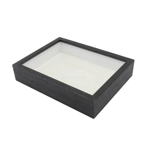 flameer DIY Shadow Box Frame 3cm Decorative Dried Flower Display Black