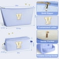 thumbnail image 6 of DAKIMOE Makeup Bag Cosmetic Bags Organizer Personalized Initial Travel Essentials Toiletry Bag for Birthday Christmas Girlfriend Teacher Valentines Day Gifts, 6 of 9