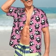 thumbnail image 7 of Pofeuu Cute Panda Print Hawaiian Shirt for Men Sleeves Casual Button Down Summer Beach Dress Shirts T-Shirts,Medium, 7 of 7