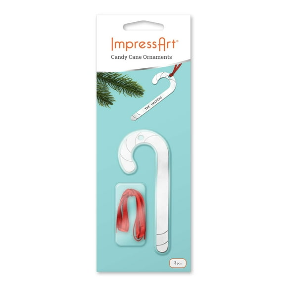 ImpressArt - Candy Cane Ornament Metal Stamping Blanks Project Kit, Perfect for DIY Crafts, Gifts, and Handmade Christmas Decoration (Candy Cane)