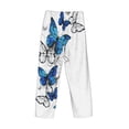 thumbnail image 5 of Haiem Blue Flying Butterflies Men's Pajama Pants Ultra Lightweight Pjs Bottoms Sleepwear Bottom Pants with Pocket Drawstring-XX-Large, 5 of 9