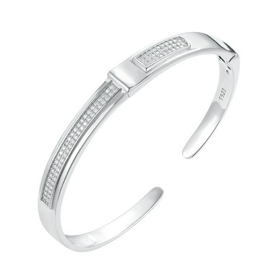 7 inch Moissanite Bracelets D Color VVS1 Diamond Bracelets for Women Gift S925 Sterling Silver Cuff Bracelets Women's Bangle Bracelets