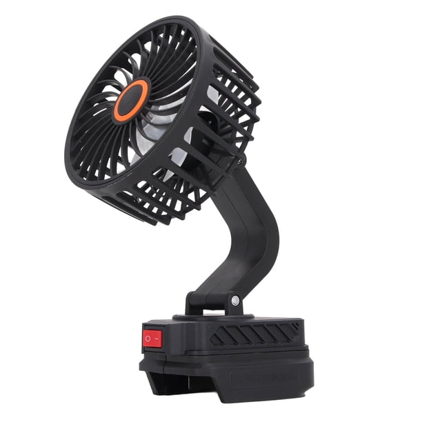 Ventilador Recargable Para Exteriores, Ventilador Portátil Con Batería Oscilante De 360 grados, Viento Fuerte De 4 Pulgadas, Puerto USB Dual Para Baterías BL1860