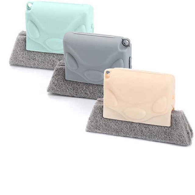 Cepillo de limpieza de ranuras para ventanas, cepillo de limpieza de ranuras creativo, cepillo para limpiar ventanas, limpia rápidamente todos los rincones y espacios, cocina