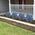 thumbnail image 5 of olkpmnmk Artificial Flowers for Outdoor Indoor Fake Plants, Artificial Flowers with Ground Garden Stake, UV Resistant Faux Greenery Shrubs, Fake Plants for Garden Yard Porch Patio, Blue, 5 of 5