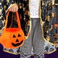 thumbnail image 5 of Bolsa de truco o trato con forma de calabaza para Halloween, bolsas de mano para dulces, bolsa artesanal para niños, suministros para fiestas, accesorios, 2 uds., 5 of 5