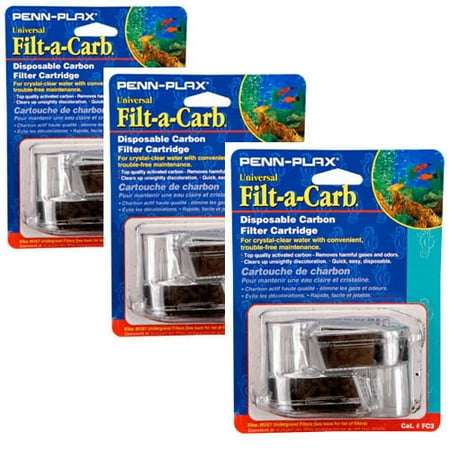 Original Undergravel Filter - Penn-Plax Filt-a-Carb Universal Carbon Undergravel Filter Cartridge, 6-Pack