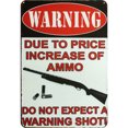 thumbnail image 1 of Placa Metal Vintage Advertencia Disparo Pintura Hierro Rectangular Pared 30x40cm, 1 of 9