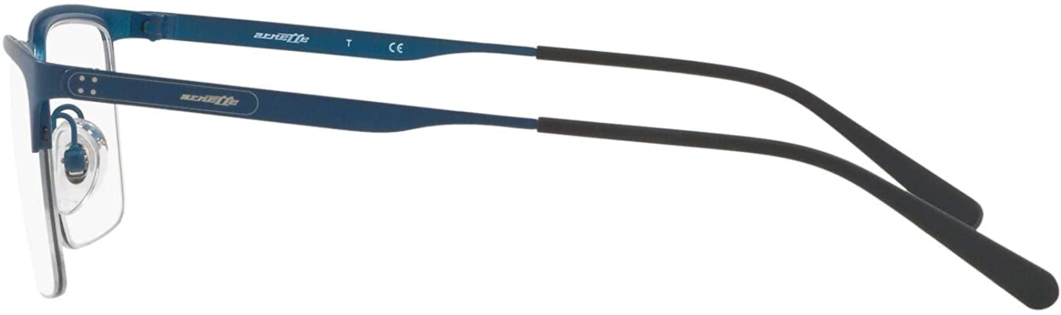ARNETTE Mens An6118 Tail Metal Rectangular Prescription Eyeglass Frames Matte Blue/Demo Lens 54 Millimeters