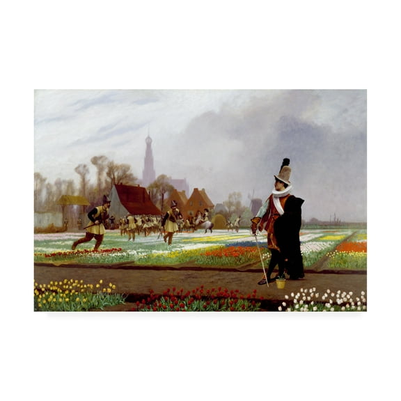 Trademark Fine Art 'Tulip mania in Holland, the first bubble' Canvas Art by Gerome