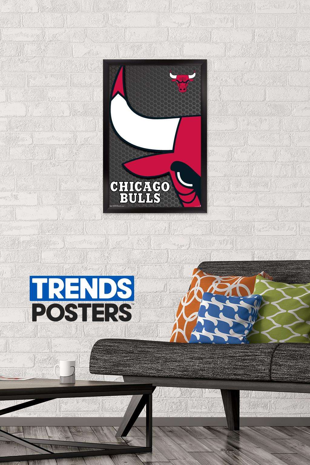 NBA Chicago Bulls - Logo 14 Wall Poster, 14.725" x 22.375", Framed