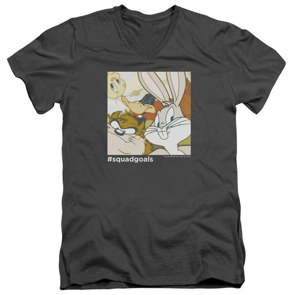 Looney Tunes - Squad Goals - Slim Fit V Neck Shirt - X-Large