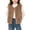 Coffee, variant on Lutiedan Girls Faux Furs Vest Kids Sleeveless Button Down Fluffy Coat Fleece Warm Layering Winter Waistcoat 18M-13Y,White