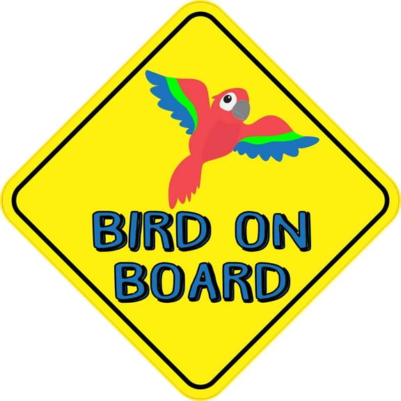 6.75in x 6.75in Macaw Bird On Board Magnet