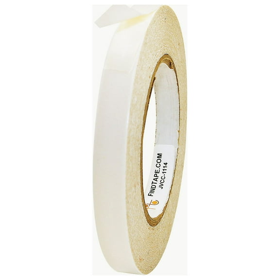 JVCC DC-1114 Double-Sided Film Tape [Rubber Adhesive]: 1/2 in. x 60 yds. (Clear)