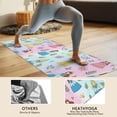 thumbnail image 4 of Rainbow Princess Flower Pattern Hot Yoga Mat Towel Non Slip for Hot Yoga - Quick-Drying Yoga Mat Cover with 4 Corner Pockets with Travel Bag - Hot Yoga Towel Non Slip 70"x26", 4 of 6