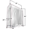 thumbnail image 2 of 6 Ft Clear Garment Rack Cover - Dustproof Waterproof Clothing Storage for Dresses, Suits, Coats, 2 of 7