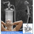 thumbnail image 4 of MARVA Regaderas para Baño Combo de Cabezal Ducha Lluvia Alta Presión 6" Mano,Regadera Telefono con Manguera 1,5 Metros y Giratorio Ajustable (Cromo) Cromo 6 ", 4 of 8