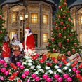 thumbnail image 3 of FloreceBien Luces solares de jardín, decoraciones navideñas para patio, luces solares de flores de rosas con 6 flores de rosas, impermeables para jardín, patio, decoración de caminos, paquete de 2, 3 of 6