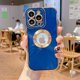 thumbnail image 1 of Funda de teléfono con agujero de logotipo chapado en oro de lujo para iPhone 14 13 12 Pro Max 11 XS 7 8 Plus, protección de cámara con logotipo transparente de silicona suave Tan Jianjun unisex, 1 of 2