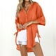thumbnail image 1 of Blusa de Manga Larga Fiudx Ofertas Del Día con Botones para Mujer Solapa Holgada con Camisa Poket, 1 of 6