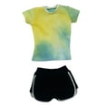 thumbnail image 2 of 1/6 camisa de manga corta informal con pantalones cortos de verano, tops de verano que corren pantalones cortos para figuras de mujer de 12 pulgadas amarillo, 2 of 8