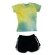 thumbnail image 2 of 1/6 camisa de manga corta informal con pantalones cortos de verano, tops de verano que corren pantalones cortos para figuras de mujer de 12 pulgadas amarillo, 2 of 8