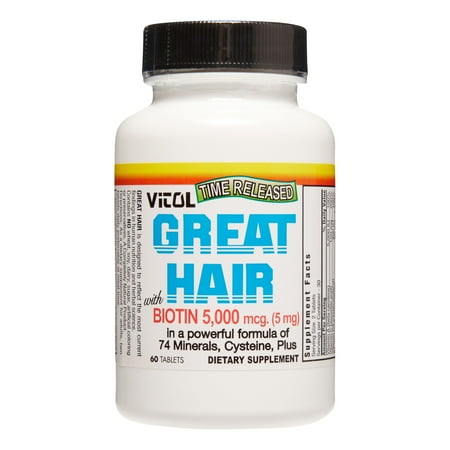 Vitol Great Hair Biotin, 60 Ct