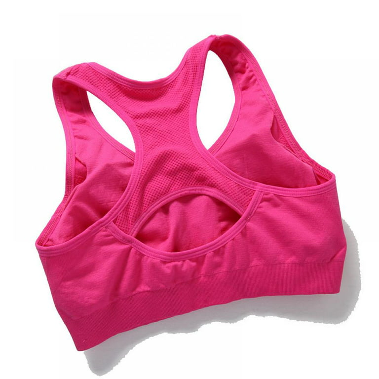 Racerback Sports Bras for Women- Padded Seamless High Impact Support  Shockproof for Yoga Gym Workout Fitness 