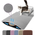 thumbnail image 1 of Alfombrilla de arena para gatos Petinstinct de doble capa, color gris, 1 of 8