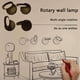 thumbnail image 4 of Lámpara de pared LED moderna para interiores | Montaje magnético giratorio de 360° | Aplique minimalista negro para dormitorio, pasillo, balcón, sala de estar | ABS+PMMA | 5000K | Ahorro de energía, 4 of 5