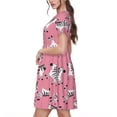 thumbnail image 2 of Balery Cute Cartoon Zebra Vestidos sueltos de manga corta para mujer, vestidos de verano 2025, vestidos casuales de corte A con vuelo., 2 of 6