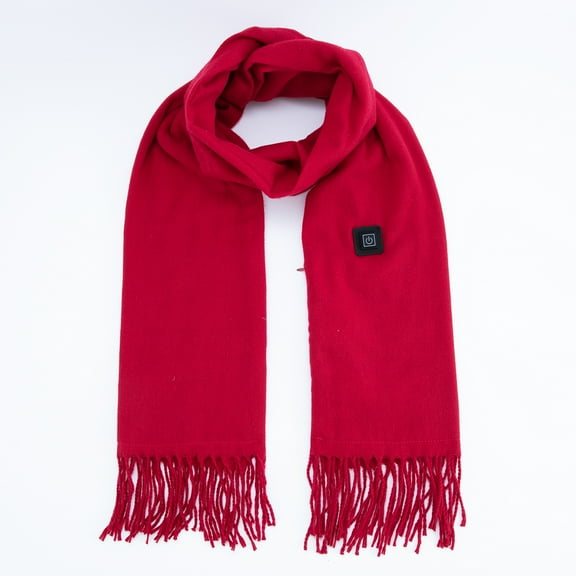 professional Heated Scarf for Women and Men with Rechargeable Battery, Winter Electric Scarf for Cold Weather-(Wine Red)