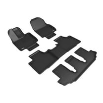 3D MAXpider Custom Fit Kagu Floor Mat (Black) Compatible with Toyota Highlander Gasoline 8-Seat 2020-2024 - R1 R2 R3