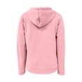 thumbnail image 6 of Women's Full Zip Hooded Sweatshirt with Drawstring, Soft Cotton Blend Casual Pullover with Front Pockets, Oversized Streetwear Jacket for Autumn Winter, Lounge Wear and Daily Activities Pink L, 6 of 7