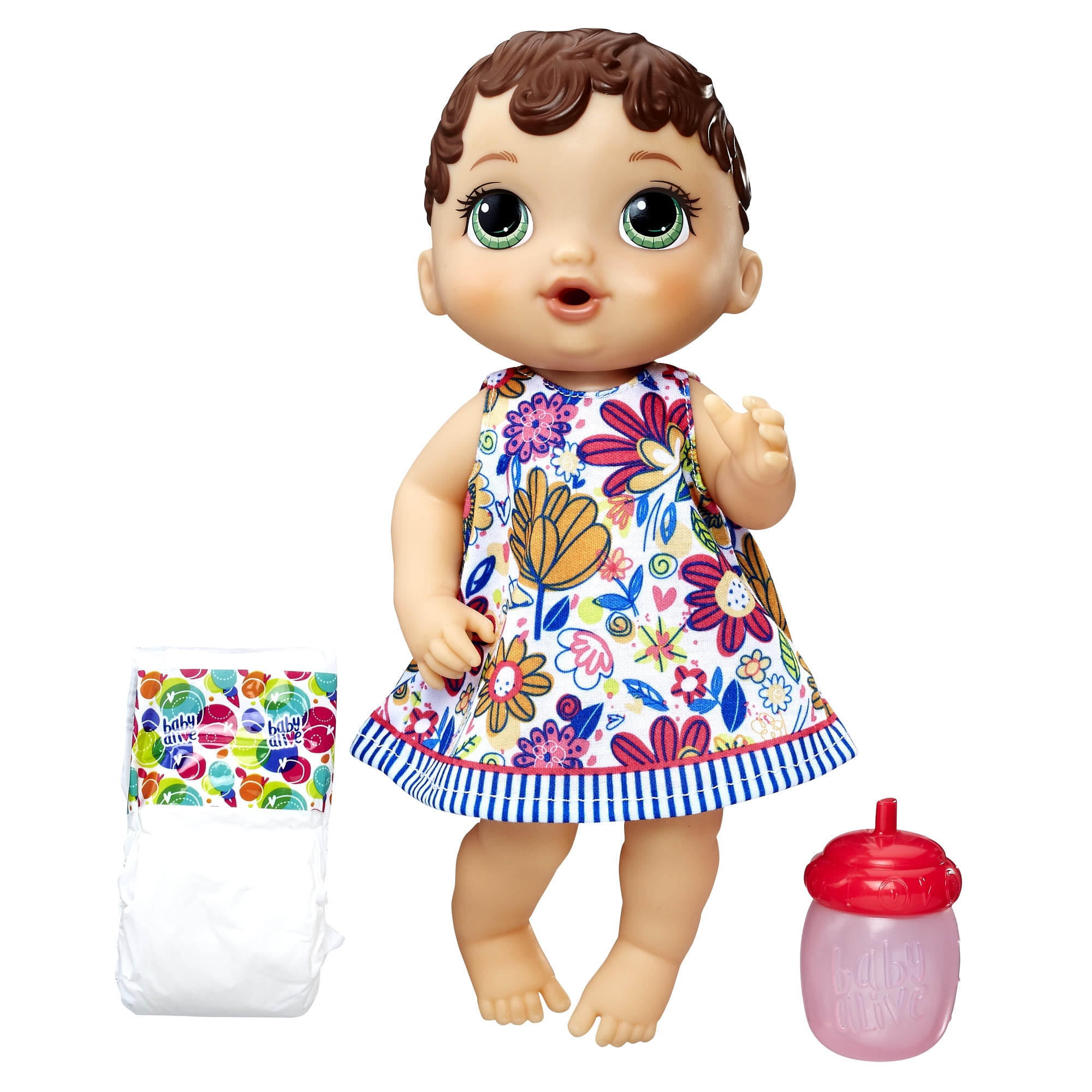 Baby Alive Lil' Sips Baby Doll, Brown 