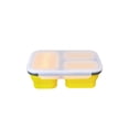 thumbnail image 1 of Inteprter Fiambrera de silicona con 3 compartimentos, plegable, para escuela, senderismo, comida de Picnic, frutas, sándwich, contenedor de desayuno, Mostrada Amarillo Inteprter HA065336-02, 1 of 6