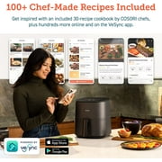 COSORI Smart Air Fryer, 5 QT Compact 9-in-1 Oven, Preheat, 450°F Max, Dishwasher-Safe, Dark Gray