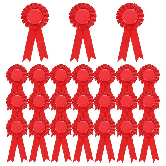 Uxcell 24 Pcs Cintas de Premio 1er, 2do, 3er Lugar Ganador Cinta de Rosa, Rojo
