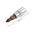 thumbnail image 2 of Uxcell 1/4" Drive x #1 Standard Metric Phillips Bit Socket, S2 & Cr-V Steel 2 Pack, 2 of 5