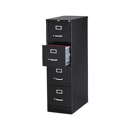Staples Vertical File Cabinet, 26-1/2", 4-Drawer, Letter Size , Black