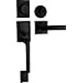 thumbnail image 3 of Berlin Modisch Ensemble de Poignée Cylindre Simple avec Levier Poignée de Porte (pour Entrée et Porte avant) Réversible pour Pêne Dormant Droitier et Gauche Finition Fer Noir, 3 of 4