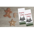 thumbnail image 4 of Winter Wonder Lane Kitchen Towels, Christmas Tree Design, 2 Pack, White, 100% Cotton, 4 of 6