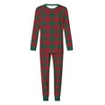 thumbnail image 5 of KeShDi Christmas Pajamas For Men's Christmas Fashion Christmas Plaid Print Tops And Pants Pajama Suit Homewear Red L, 5 of 5
