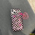 thumbnail image 3 of Para Samsung A14 A04s A12 A50 A53 A23 A34 A54 A13 A03s A03 A04E A20s A11 A31 A51 A21s A32 A02s A52s A52 A04s A04 A30 A20 A30s A10s A71 A22 Love Heart Checkerboard Pulsera Funda Blanda, 3 of 4