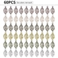 thumbnail image 2 of Hollow Leaf Charms,60pcs Tibetan Style Leaf Charms Mixed Vintage Filigree Leaves Pendants Craft Supples for DIY Jewelry Necklace Bracelet Earring,6 Colors,29x13mm, 2 of 7