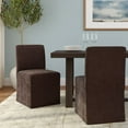 thumbnail image 2 of Chesnee Dining Chair with Long Slipcover, Chocolate MB2405-09 (2 Pack), 2 of 7